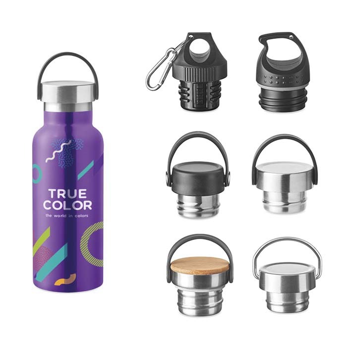 MS8450 — 500ml pantone matched double wall stainless steel bottles.
