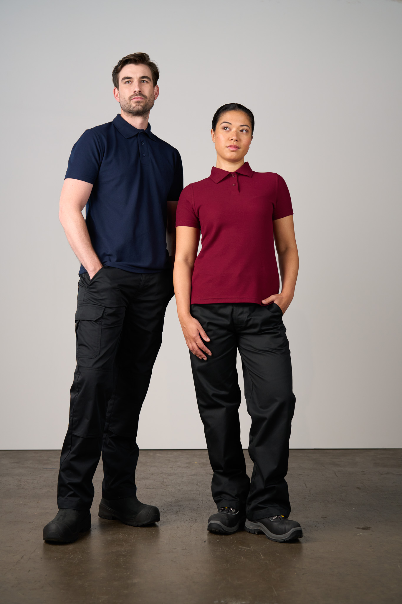 Plain polo shirts ready for a business to choose its own logo branding